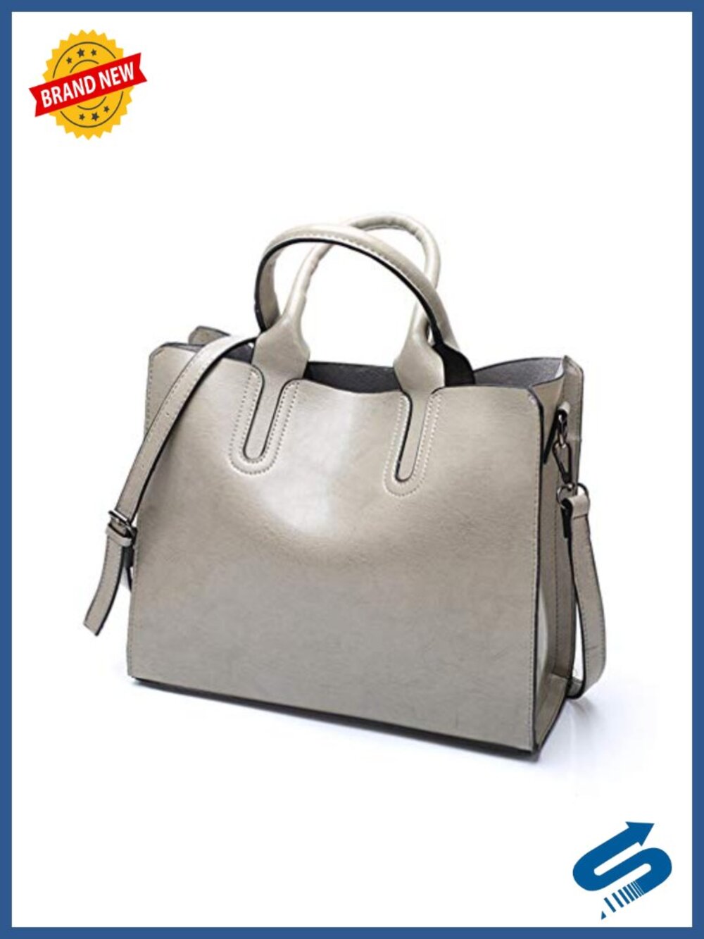 PU Leather Tote Bag for Women with Adjustable Strap